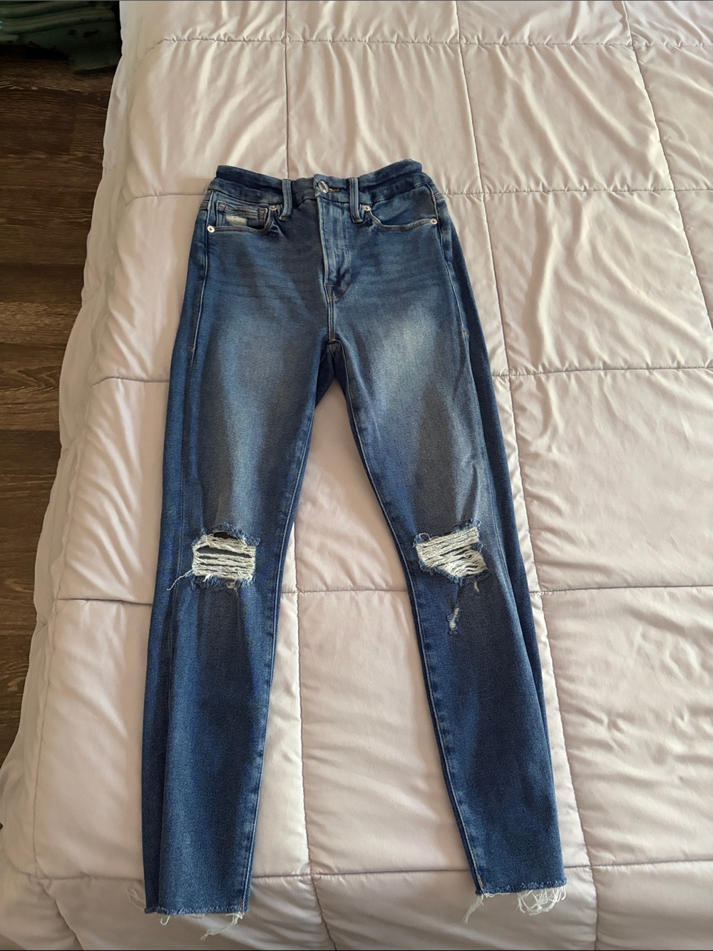 Good American ripped jeans